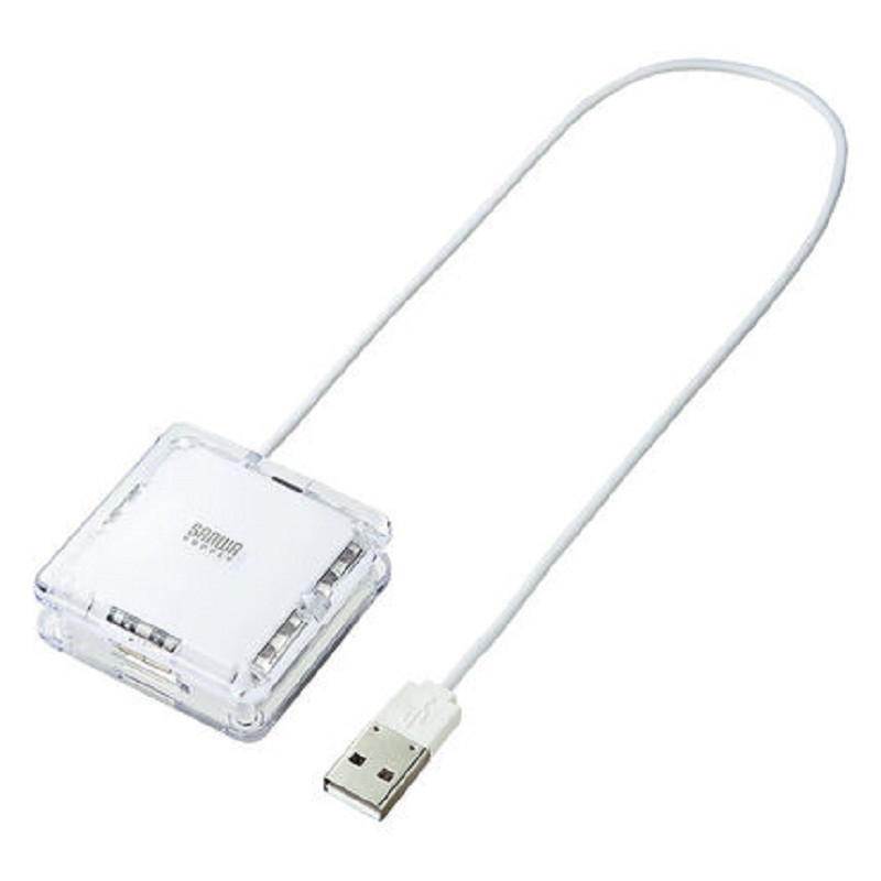 山业(SANWA SUPPLY) 袖珍型 USB 白色 集线器 USB-HUB239W(单位:个)