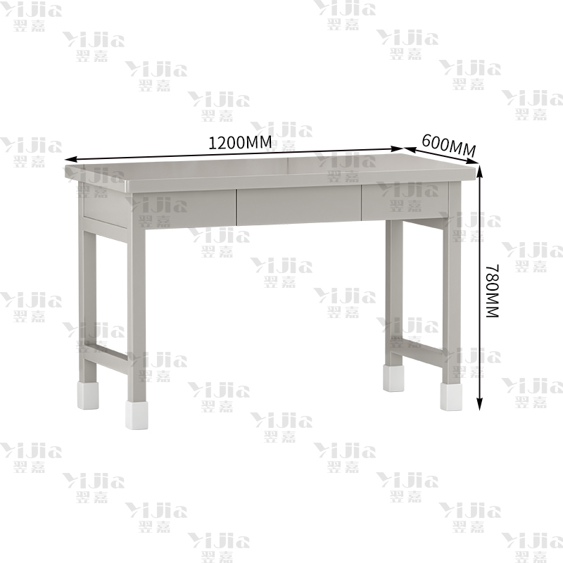 翌嘉YJ3110750 制式营具 办公桌营房钢制学习桌培训桌 制式三抽桌高清大图