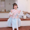 咭木咭木（JIMU JIMU）儿童古装连衣裙女童汉服2020拜年服超仙唐装宝宝长袖传统刺绣套装