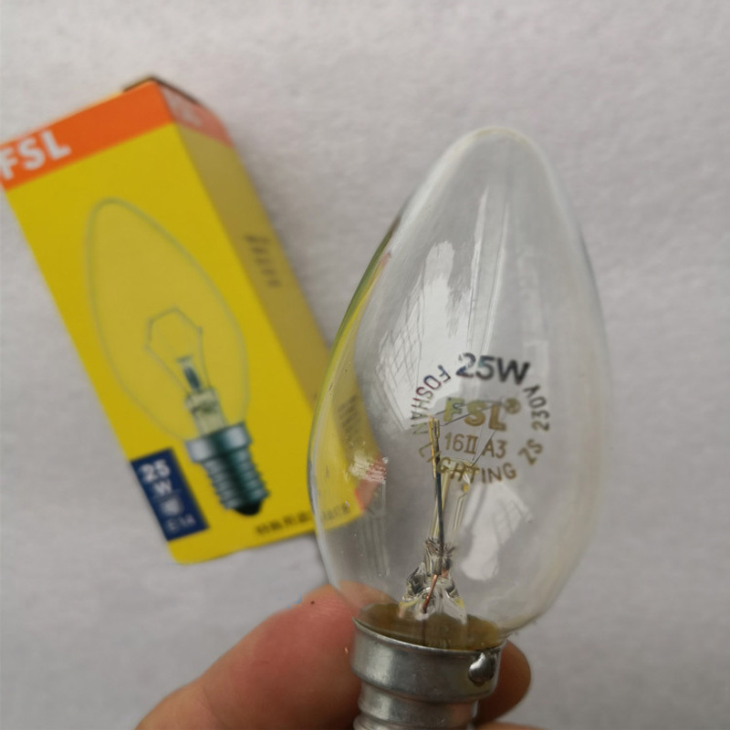 佛山照明(FSL)烛形灯泡E14 25W 暖光 50只/箱