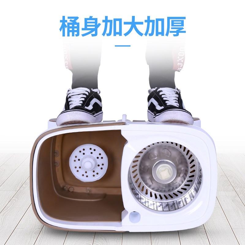 拖把杆旋转通用拖布桶甩干自动脱水拖地家用甩水免手洗懒人墩布桶高清大图