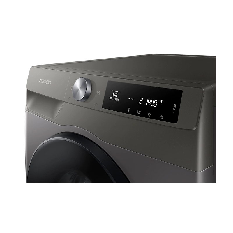 线下同款 三星(SAMSUNG)WD10T634DBN/SC 家用10.5KG智能变频洗烘一体滚筒全自动洗衣机 冰晶灰