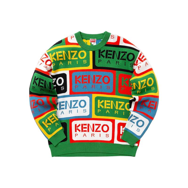 高田贤三(Kenzo)纯棉圆领罗纹饰边针织套衫男运动休闲套头衫秋冬高清大图