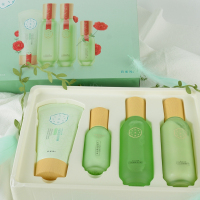 百雀羚三生花金心山茶沁肤致润礼盒（100g+100ml+100ml+30ml）修护补水舒缓细肤护肤套装四件套