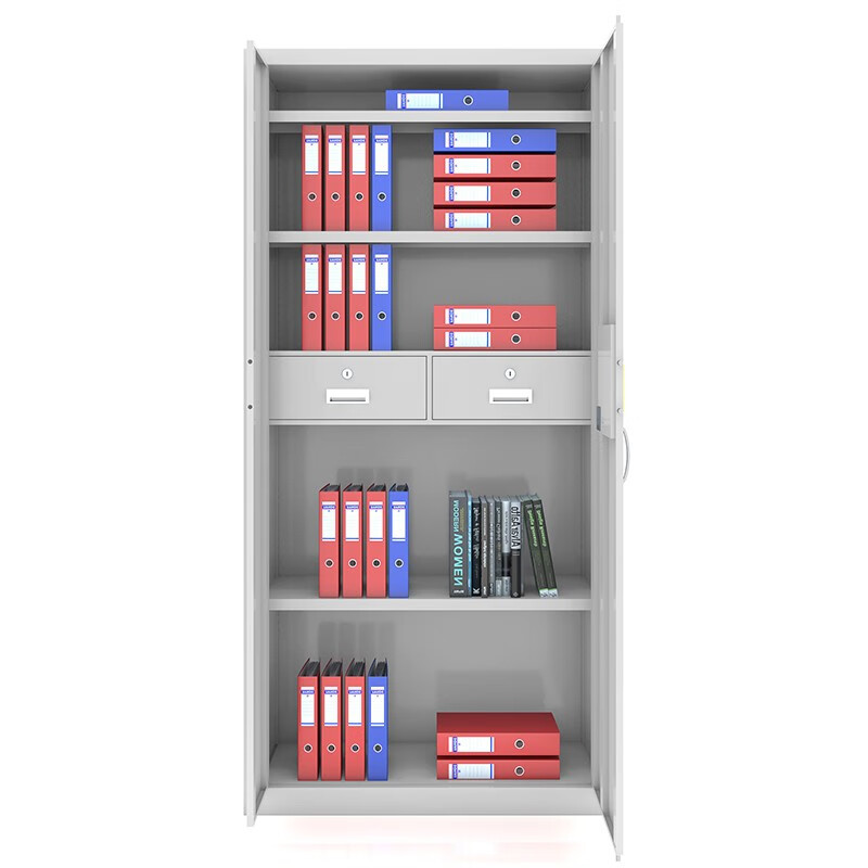 虎牌 电子保密柜 大型指纹密码锁钢制办公用通体文件柜 无钥匙高清大图