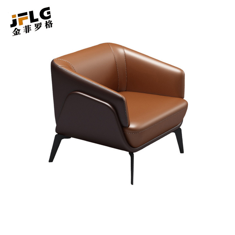 苏宁 金菲罗格 办公家具 意式轻奢高脚商务办公拼色沙发高清大图