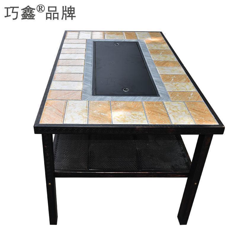 森美人四角户外凉亭帐篷花园庭院铁艺防腐木别墅亭子组装移动遮阳棚天台 单独烧烤台（不含凉亭）140×80×H70cm