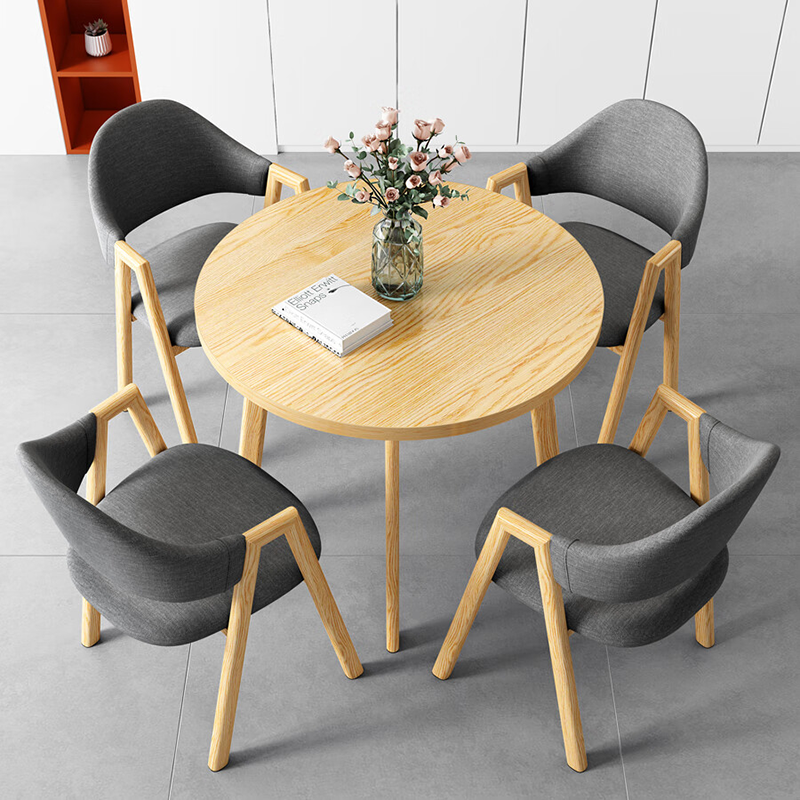 [标采]办公家具 四人位洽谈桌 一桌四椅高清大图