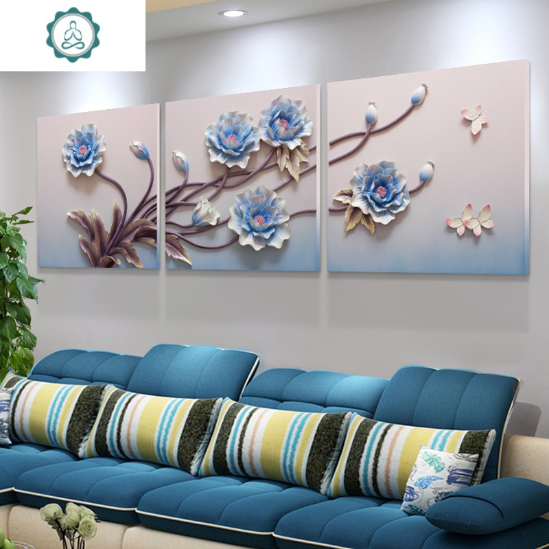 封后5d钻石画满钻新款客厅贴粘点钻十字绣三联画钻石绣2019卧 满钻