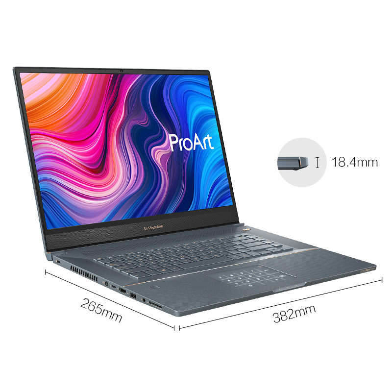 华硕(ASUS)ProArt Q17 W700G 17英寸至强处理器97%广色域创意设计师轻薄本笔记本电脑(E-2276M 64G 2TBSSD RTX3000Max-Q)
