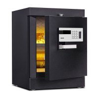 得力4094电子密码保险柜全钢加厚入柜式家用床头柜办公防盗密码箱实芯锁栓保险箱52CM