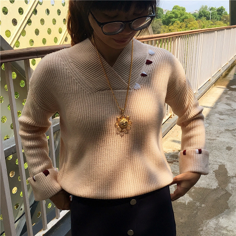 新款日韩秋冬镀金大花项链毛衣链 沙金长款项链女百搭毛衣链送女朋友老婆情人节七夕生日礼物