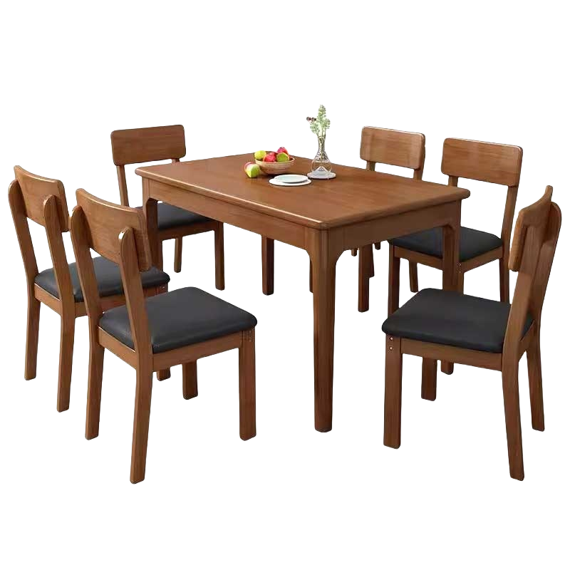 铭思 达实木餐桌高清大图