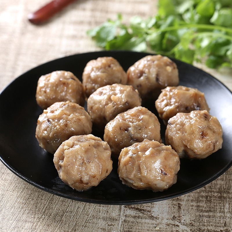 爽滑牛肉丸20个袋500g光头佬联圣速冻菜肴生鲜手打潮州牛肉丸港式点心