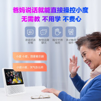 小度在家1S智能屏音箱 百度AI语音遥控蓝牙wifi网络视频通话小杜触屏迷你音响闹钟向往的生活同款 红色