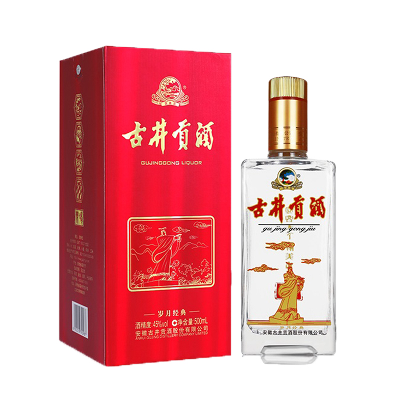 古井贡牌古井贡酒岁月经典乐喝45度500ml单瓶装浓香型白酒参数