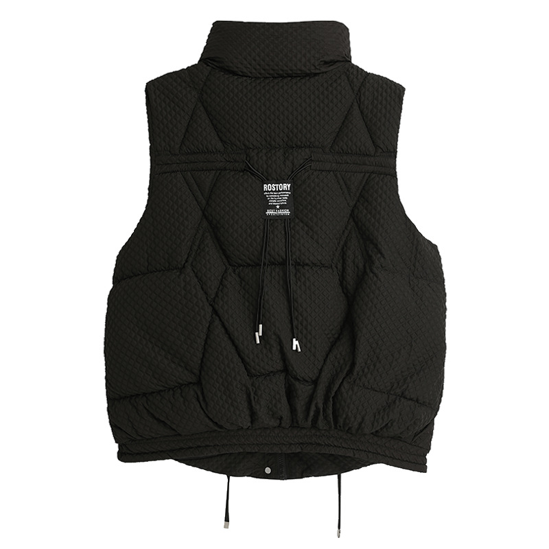 菱形羽绒棉马甲女2023秋冬新款今年流行洋气立领外套外穿坎肩背心_627高清大图