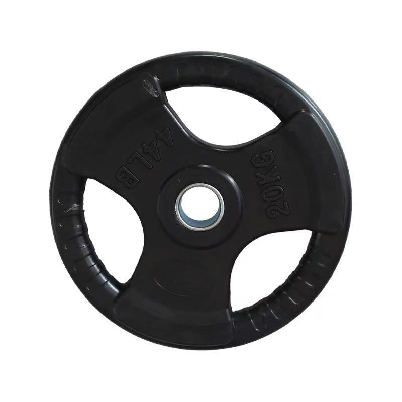 践程 商用杠铃片包胶 10KG