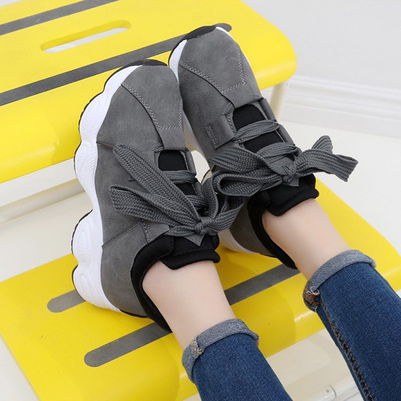 述雅春秋黑白少女生运动鞋平底防滑百搭初中学生女鞋子韩版潮休闲跑步