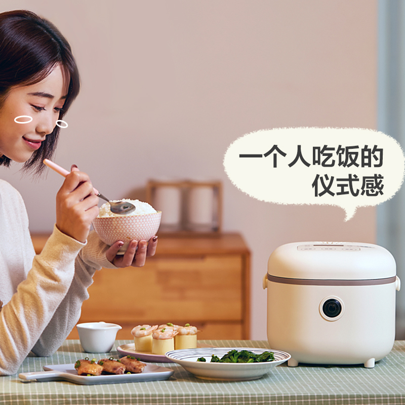 小熊(bear) DFB-B20A1 电饭煲 2升迷你小容量 1-2人多功能柴火元釜内胆 电饭锅