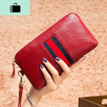大容量2020新款手包女手拿包钱包头层牛皮手抓包拉链手机包女包NEWLAKE 红色