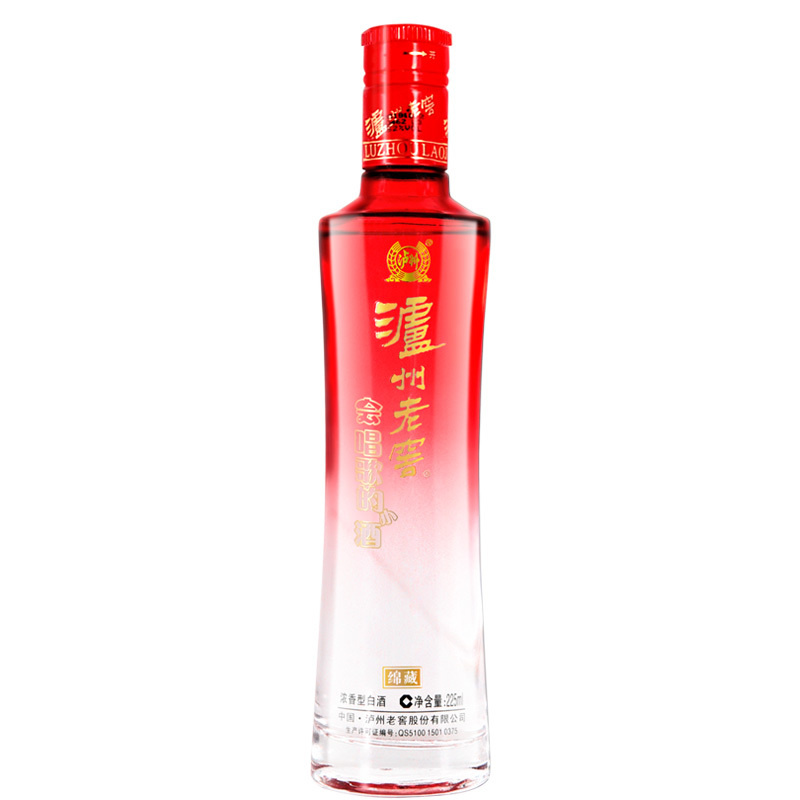 泸州老窖 会唱歌的小酒 绵藏 52度 225ml*2瓶盒装 浓香型白酒