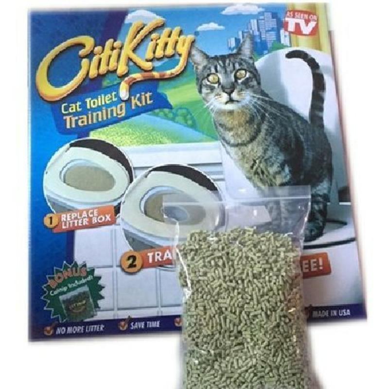 宠物猫咪如厕训练器猫砂盆猫用马桶便盆坐便器猫厕所训练垫 可冲马桶豆腐砂1.2斤