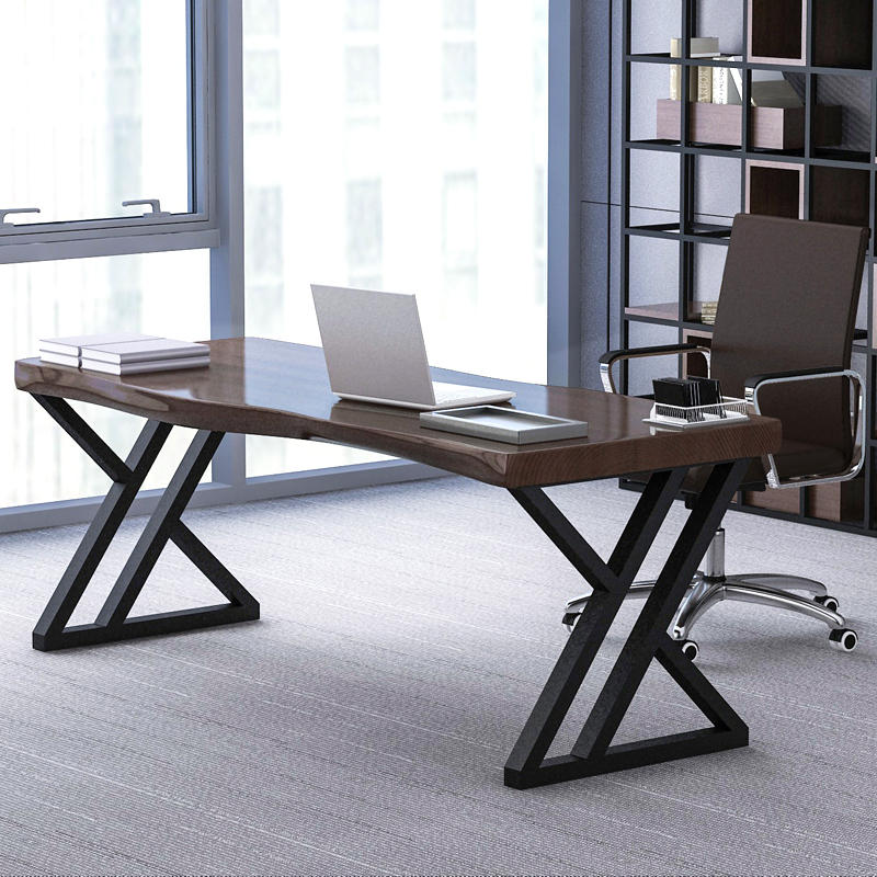 寻木匠实木老板桌简约大板桌现代原木办公室电脑台式书桌大班台办公桌