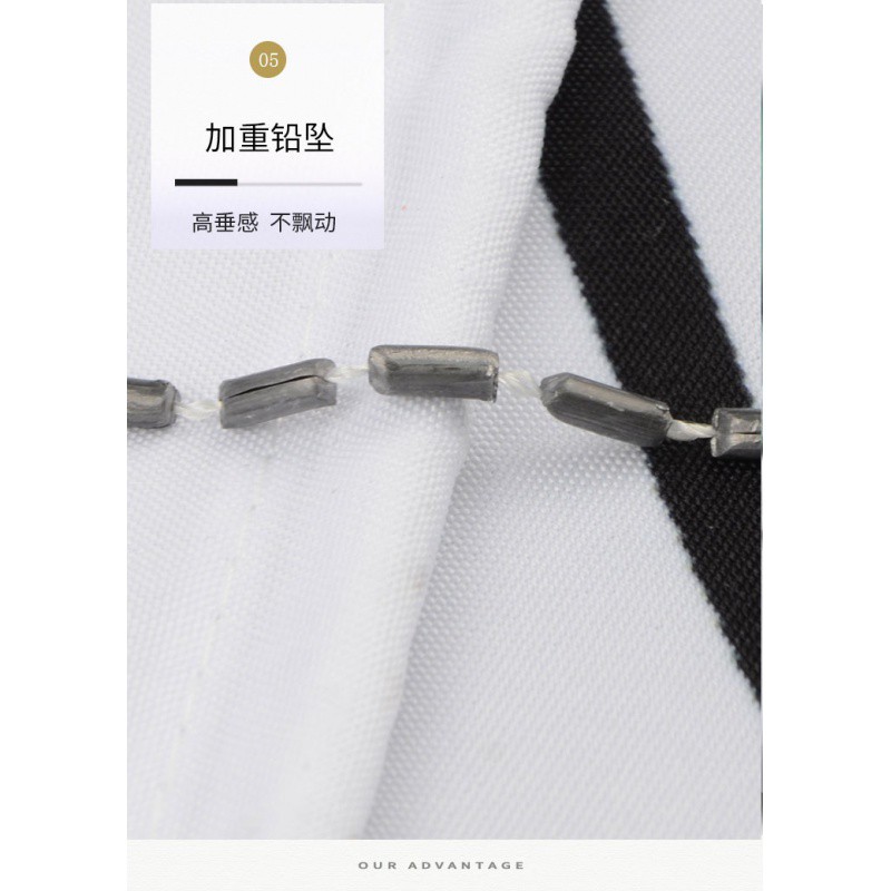 ins北欧轻奢浴室卫生间个性创意浴帘布窗帘隔断防水加厚定制 三维工匠高清大图