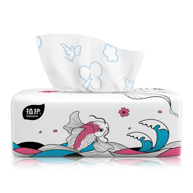 植护24包原木纸巾抽纸批发整箱家用餐巾纸卫生纸纸巾加大厕纸