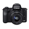佳能(Canon)EOS M50(15-45)数码相机微单单镜头套装黑色双核CMOS 监视器点数 约2410万有效像素