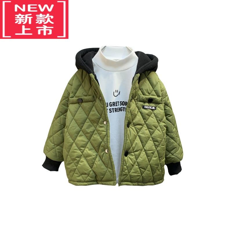 可莉允儿童男童加厚外套2022新款秋冬季加绒棉衣宝宝冬装夹棉上衣棉服潮图片