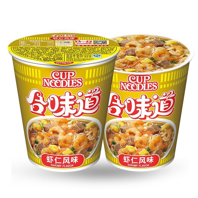 日清(NISSIN) 方便面虾仁风味*1杯组合装 杯面泡面快餐面高清大图