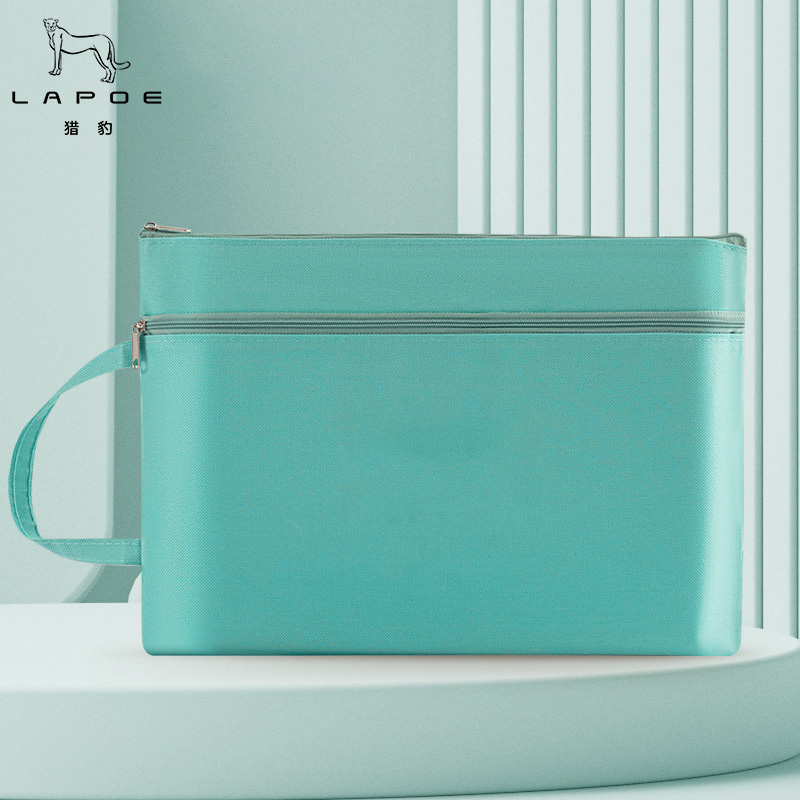 猎豹 A4拉链文件袋 防水帆布资料袋收纳袋P28/个高清大图