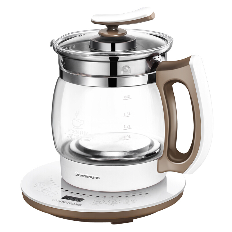 【精选】长虹（CHANGHONG）养生壶煮茶壶玻璃全自动电热水壶花茶煎药 养生壶（煮蛋架+酸奶盒）