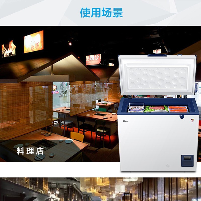 Haier/海尔冷柜 151升卧式超低温冷柜 零下70度 低温冰柜 冻金枪鱼 家用大容量冷柜 DW-60W151EU1