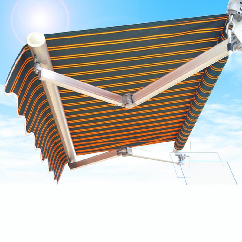 加厚雨棚伸缩式遮阳篷太阳棚折叠户外收缩伞棚阳台手摇停车蓬电动