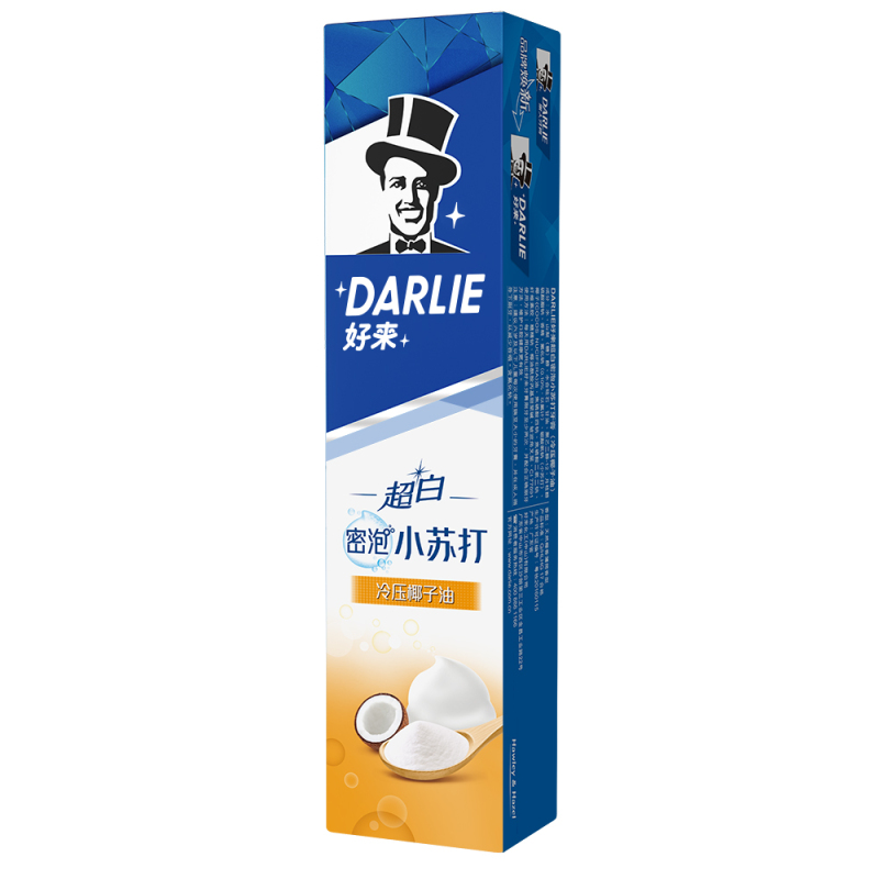 Darlie好来(原黑人)超白 小苏打牙膏140g (天然椰香薄荷型) 亮白去黄清新清洁口腔