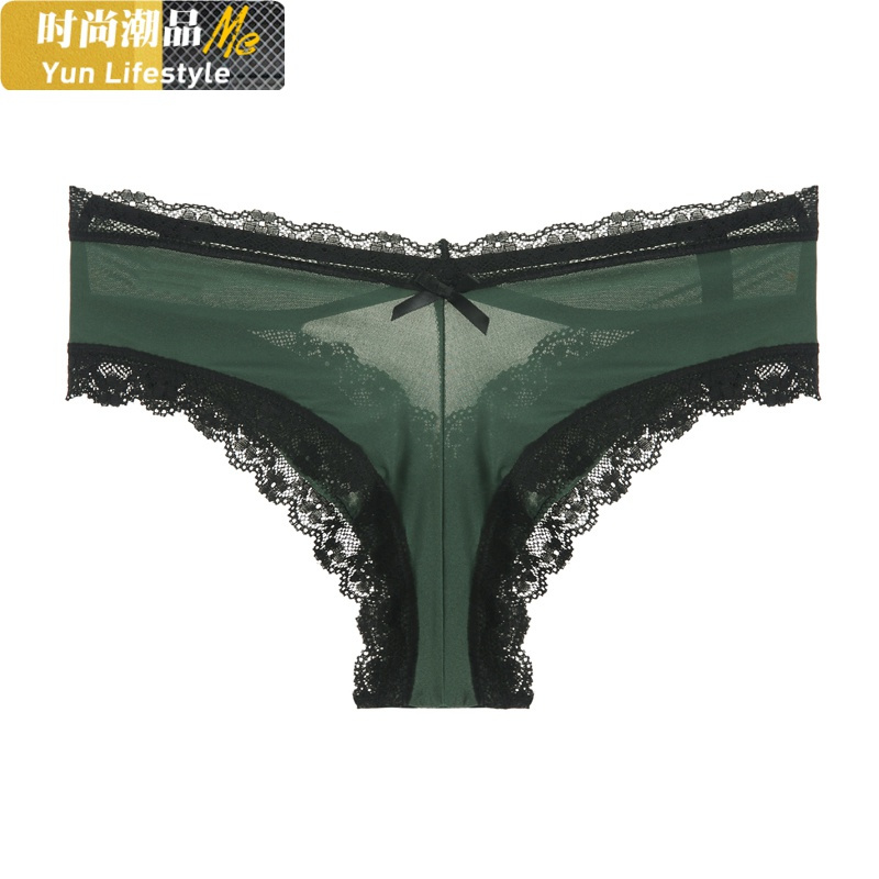 yunwuxin超性感内裤女夏三角裤冰丝可爱少女镂空诱惑少女t裤丁字裤t裤