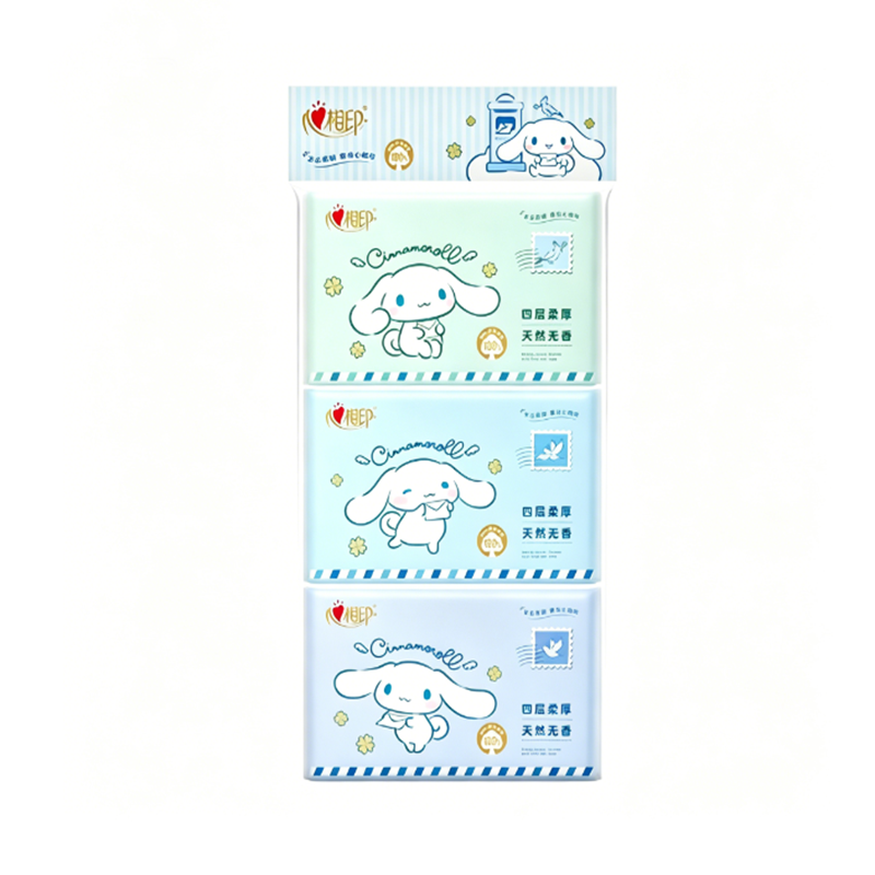 心相印IP款皮夹纸可湿水小包随身便携4层纸巾W1208 8片*9包(单条装)高清大图