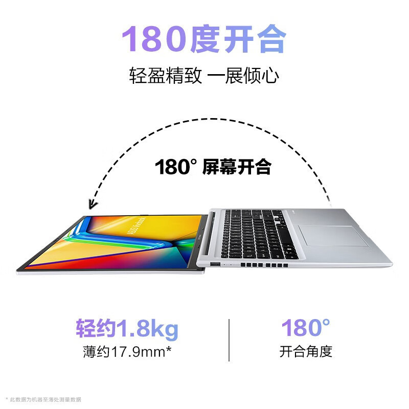 华硕(ASUS) 无畏16 标压酷睿版 I5-13420H 16G内存 1TB固态 2.5K屏高色域 高性能学生办公商务便携轻薄笔记本电脑 银色高清大图
