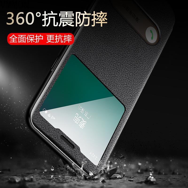 VMONN适用于苹果13手机壳真皮iphone13promax保护套翻盖13pro皮套头层牛皮mini全包防摔十三超薄男