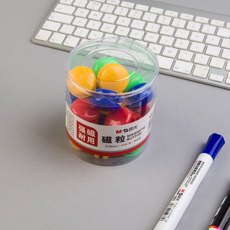 晨光28mm桶装磁粒（48粒装）ASC99398 展示用品 白板/绿板及其配件 磁粒/磁条/磁片 单桶巨惠装