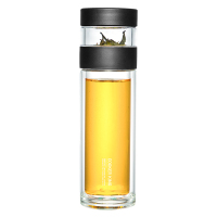 炊大皇(COOKER KING)智能玻璃杯 温显双层茶水分离杯300ml 男女通用轻巧便携创意高硼硅水杯ZM30A