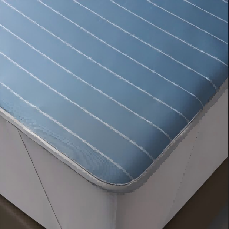 梦洁家纺 冰丝凉席三件套 :寐蓝180*200cm高清大图