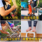 加厚塑料折叠凳户外便携式折叠椅子火车小凳子家用马扎成人小板凳 中号混色3个装[店长推荐]