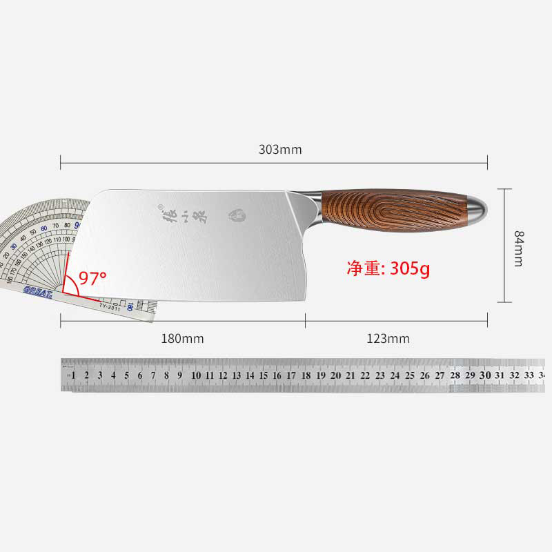 张小泉 大师印·松涧系列刀具斩切刀D100036高清大图