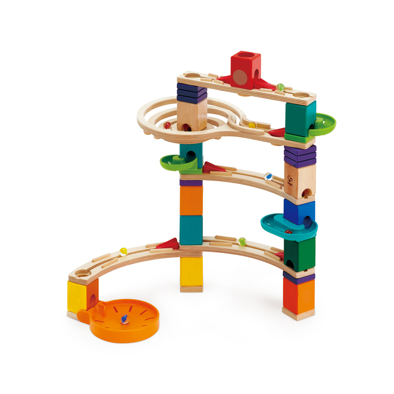 hape夸得瑞拉回旋栈道套4-99岁益智玩具滚珠积木轨道滑道拼搭木质儿童