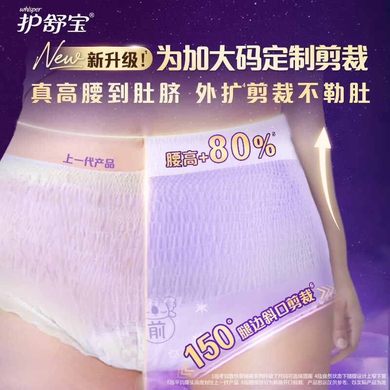 护舒宝考拉散热安睡裤XL加大码2条*5袋裤型卫生巾高清大图
