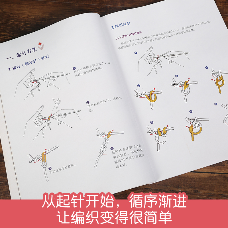 [正版]零基础学钩针编织 钩针编织教程 新手钩针书初学者零基础入门织毛衣的书钩织编织书毛线钩编教程书籍衣服花样编织大全高清大图